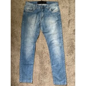 HRNG Menswear Jeans Size 32 Distressed Light Wash Denim Comfort Casual